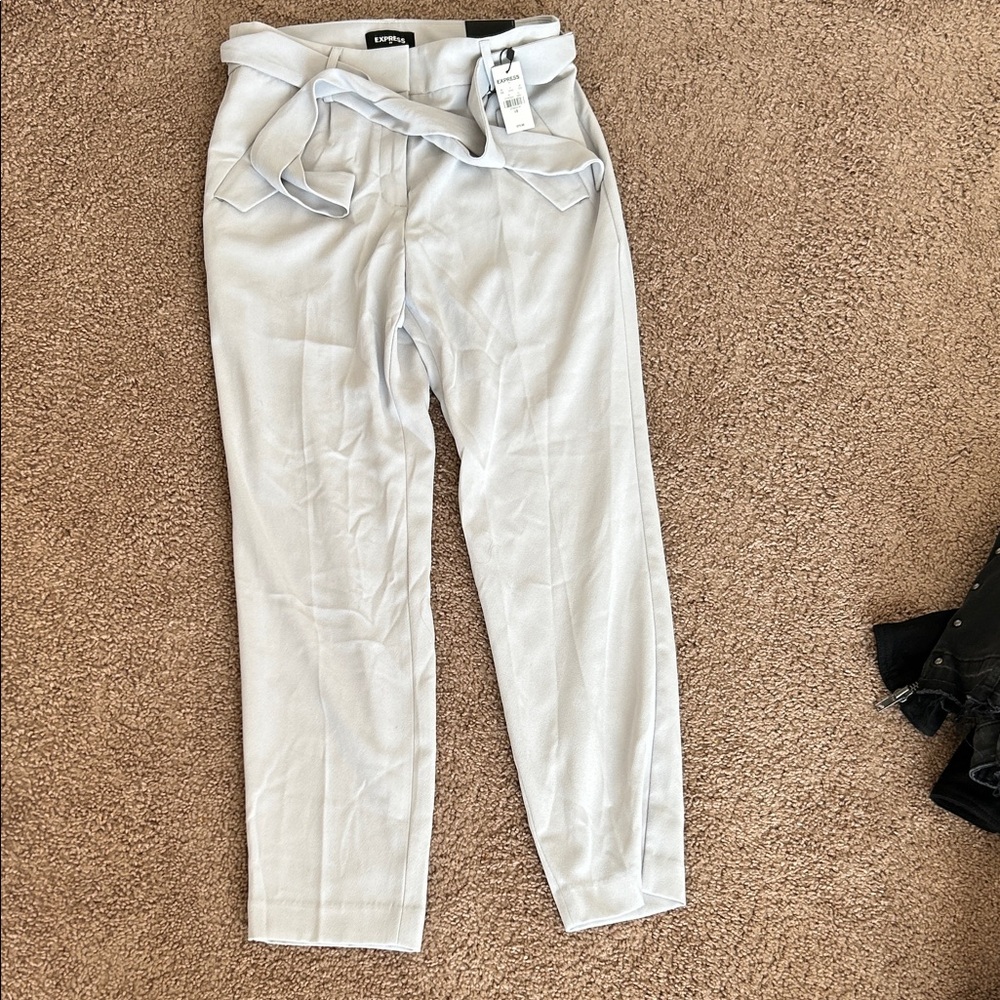 Express Light Gray Trousers with Belt